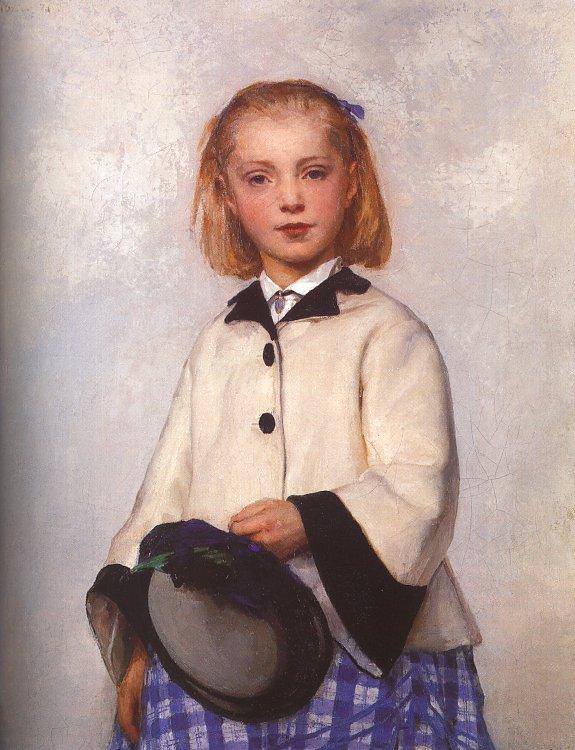 Albert Anker The Artist's Daughter Louise oil painting image